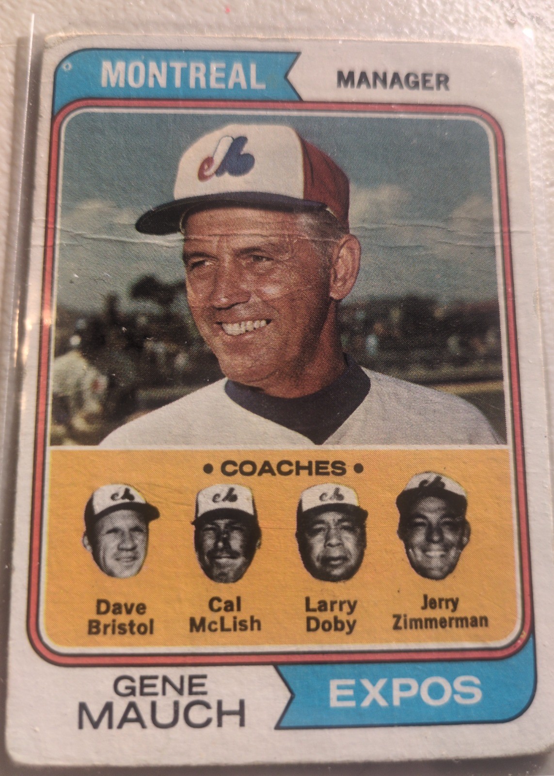 Gene Mauch 1974 Topps #531 front