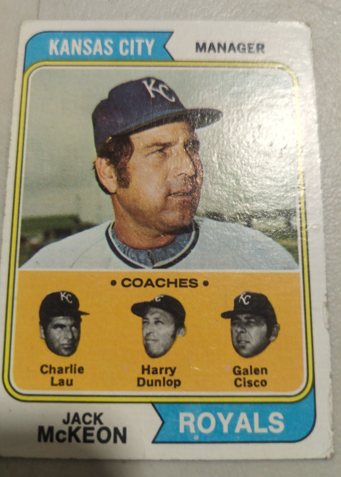 Jack McKeon 1974 Topps #166 front
