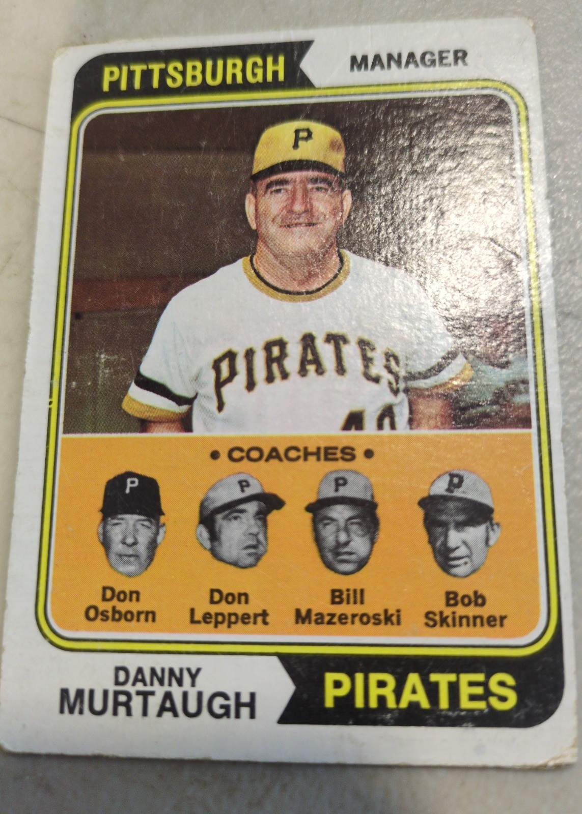 Danny Murtaugh 1974 Topps #489 front