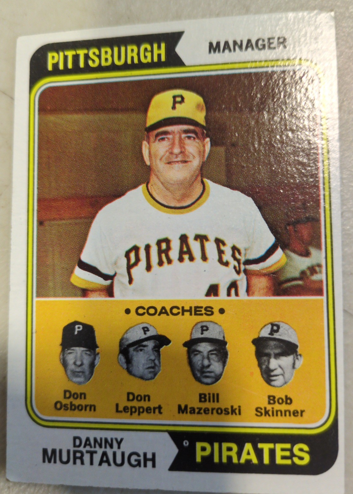 Danny Murtaugh 1974 Topps #489 front